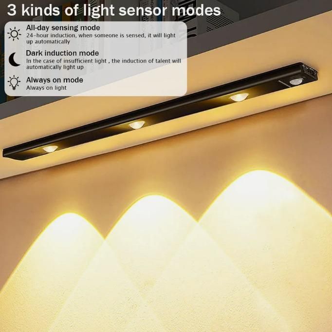 LED Motion Sensor Ceiling/Cabinet Aesthetic Light With USB Rechargeable